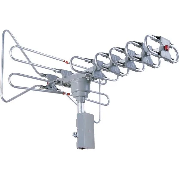 White outdoor motorised TV antenna model SC-603 rotating 360 degrees