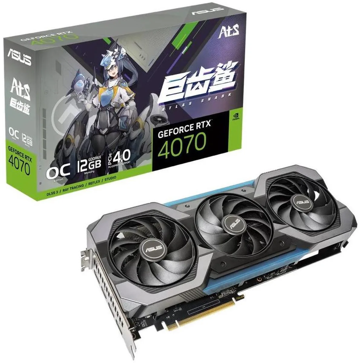 ASUS ASUS ATS-RTX4070-O12G-GAMING graphics card — product photo