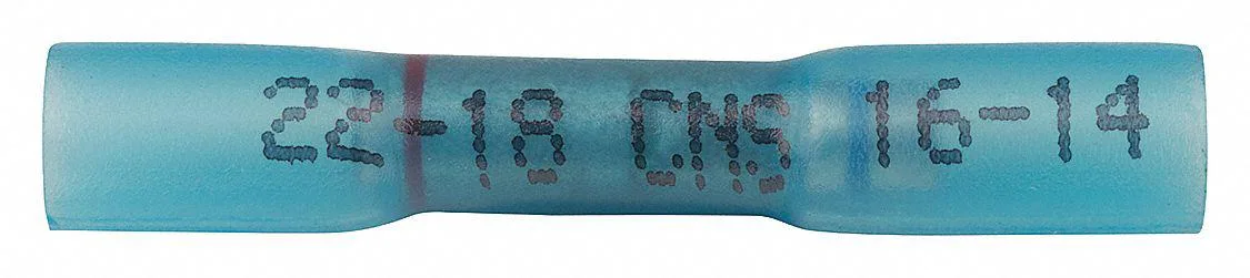 Blue insulated crimp butt splice connector, 10 pack