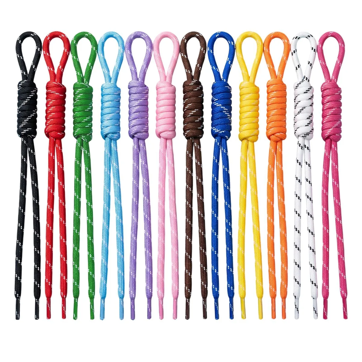  Chedin 12 Pack Colorful Braided Paracord Keychains — product photo
