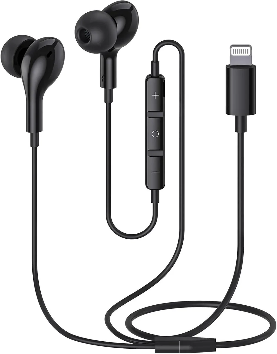 MAONO MAONO wired Lightning earbuds MFi certified magnetic noise isolating with mic for iPhone 14 13 12 11 — product photo