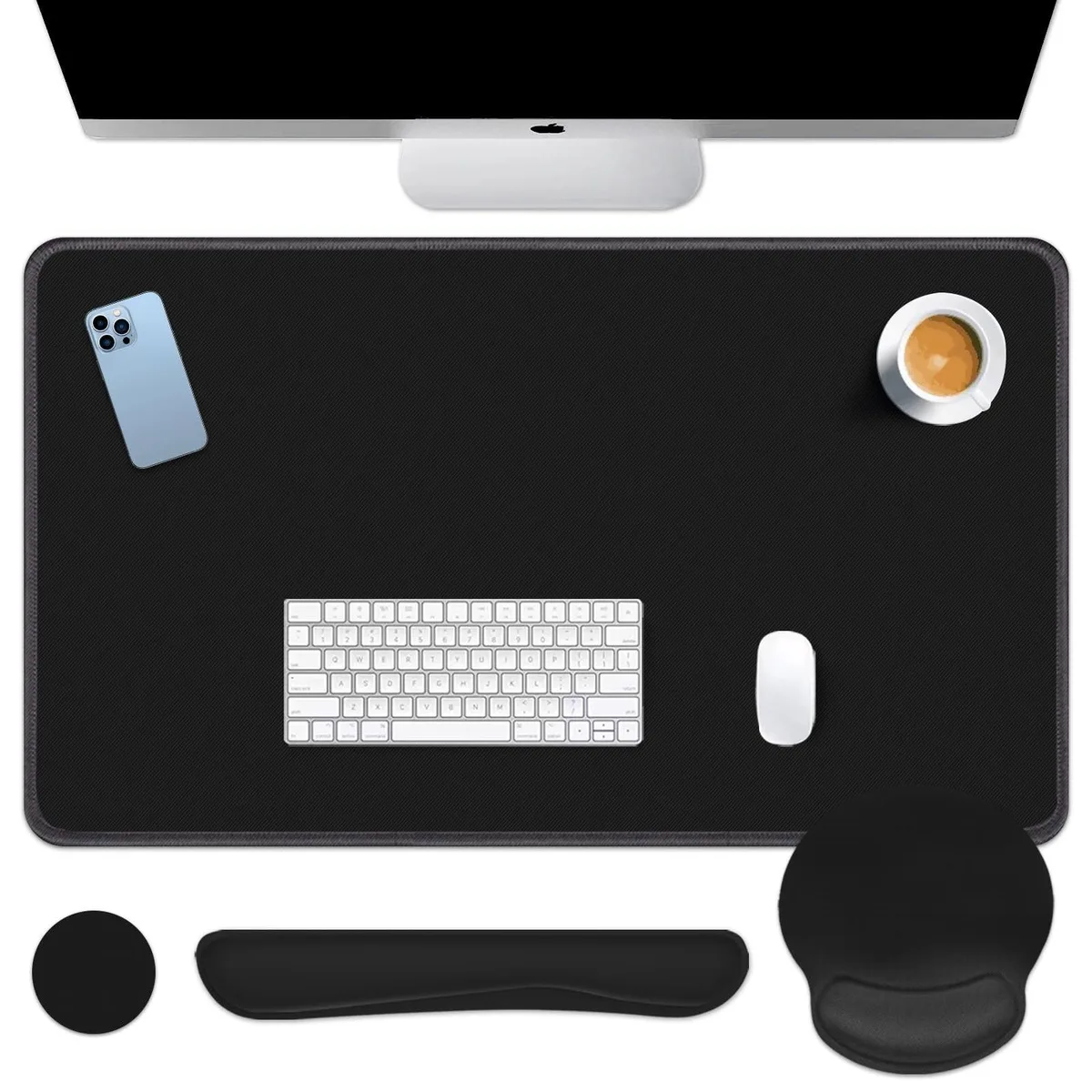  Britimes ZYT25091817002-SDTZ 4-in-1 Desk Mat Set Black 35.4x15.7in — product photo