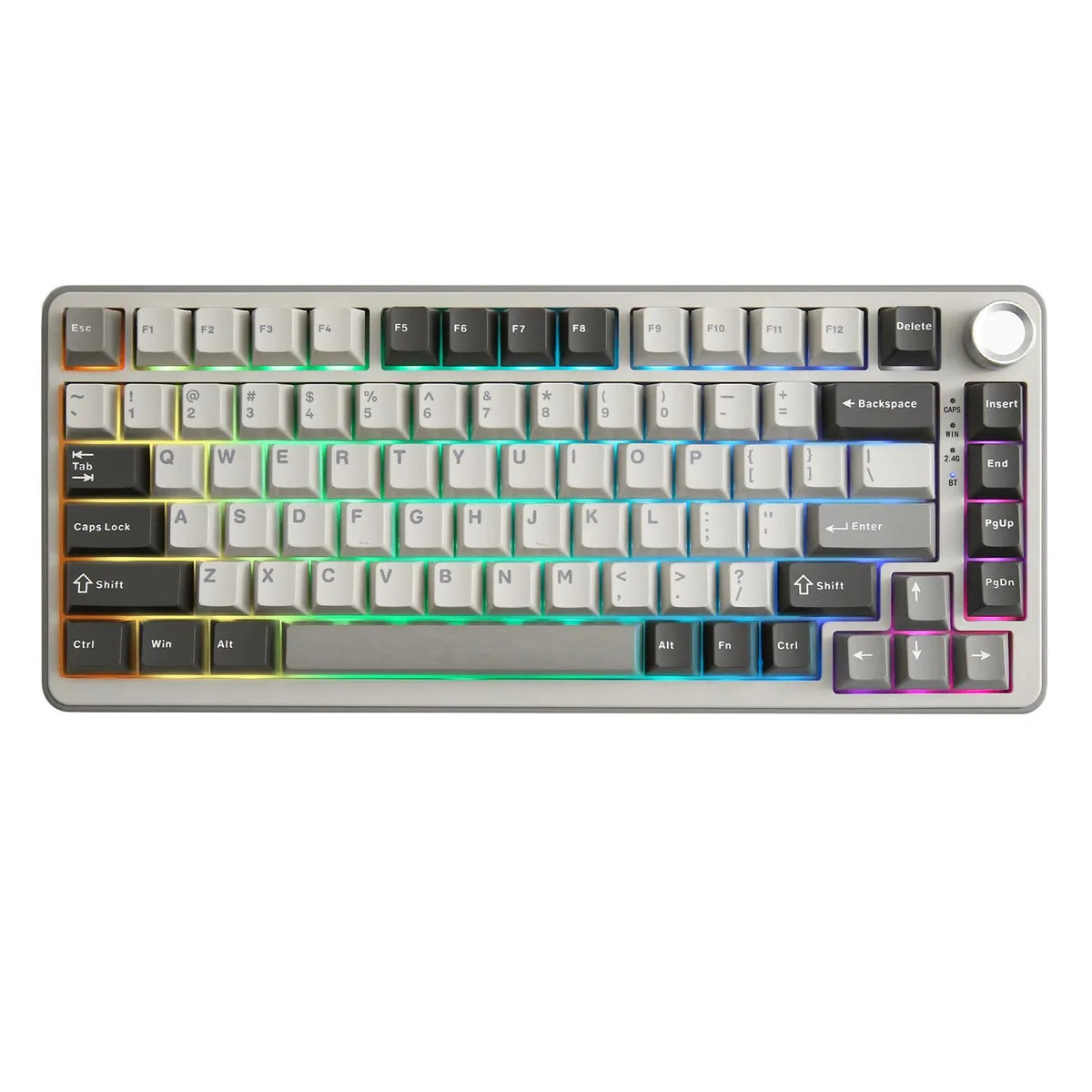 YUNZII YUNZII B75 PRO 75% Gasket Wireless Mechanical Gaming Keyboard Grey Milk V2 Switch — product photo