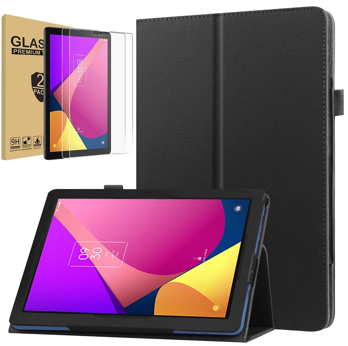 anicestore anicestore 9137W laptop case for TCL Tab 8 LE 2023 with 2 tempered glass protectors — product photo