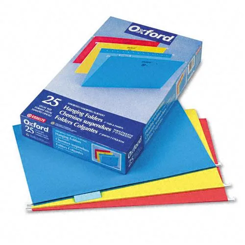Esselte Esselte Pendaflex Essentials Hanging File Folders Legal 1/5 Tab Assorted Colors 25/Box 81632 — product photo