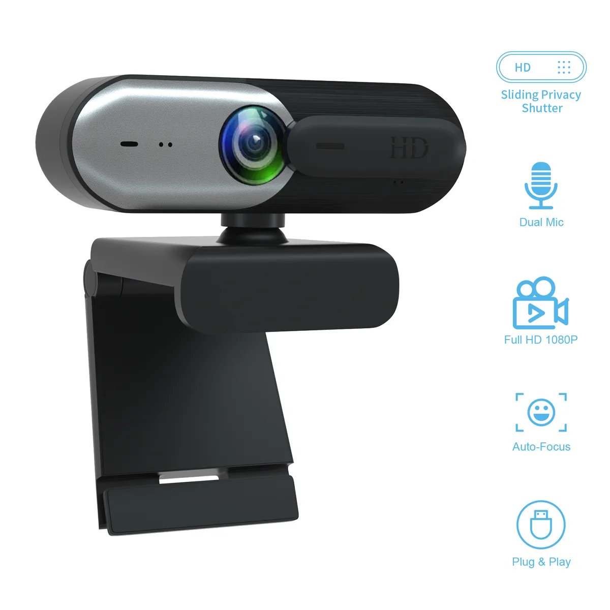 Anivia(China) Anivia(China) CA602 1080P Autofocus Webcam with Privacy Cover — product photo