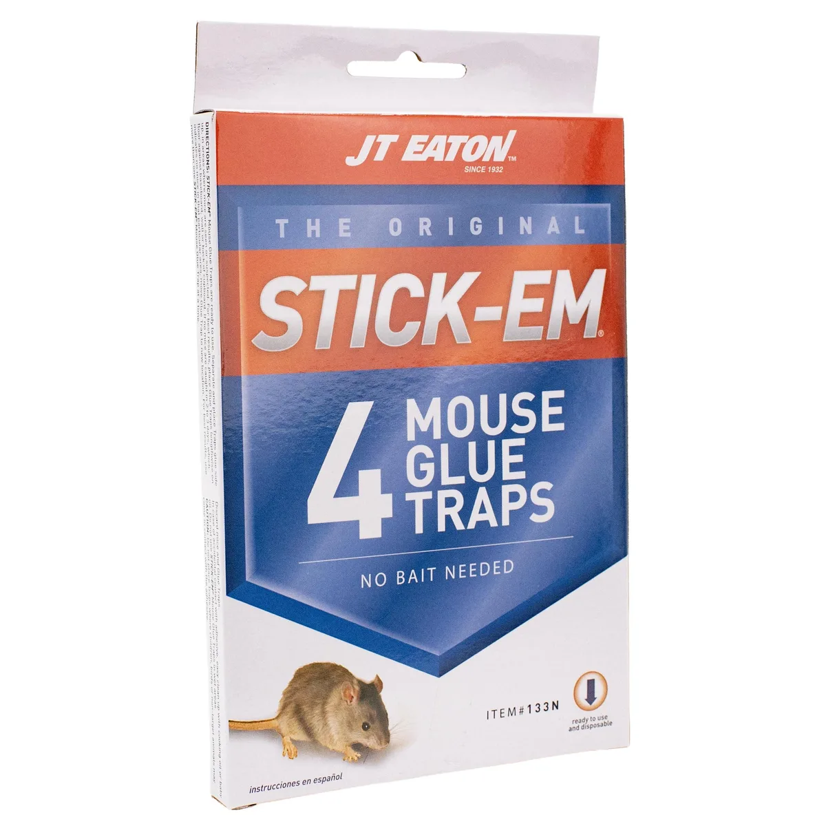 Four rectangular plastic glue boards in a pack