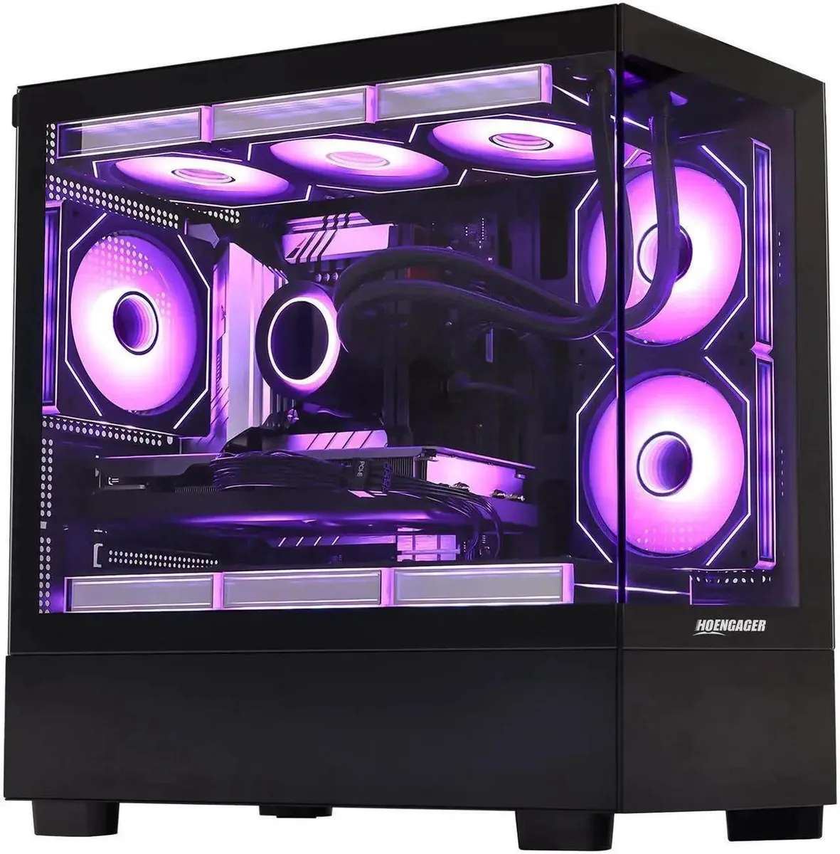 Hoengager Hoengager Gaming PC i7-12700KF Radeon RX 9070 XT 32GB DDR5 2TB SSD Liquid Cooler — product photo