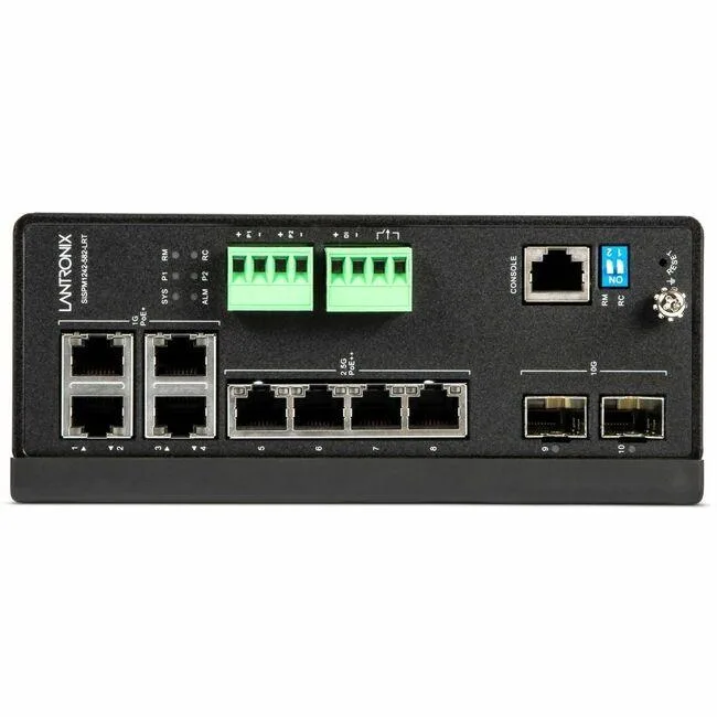 Lantronix Lantronix SISPM1242-582-LRT 11-port managed PoE++ network switch — product photo