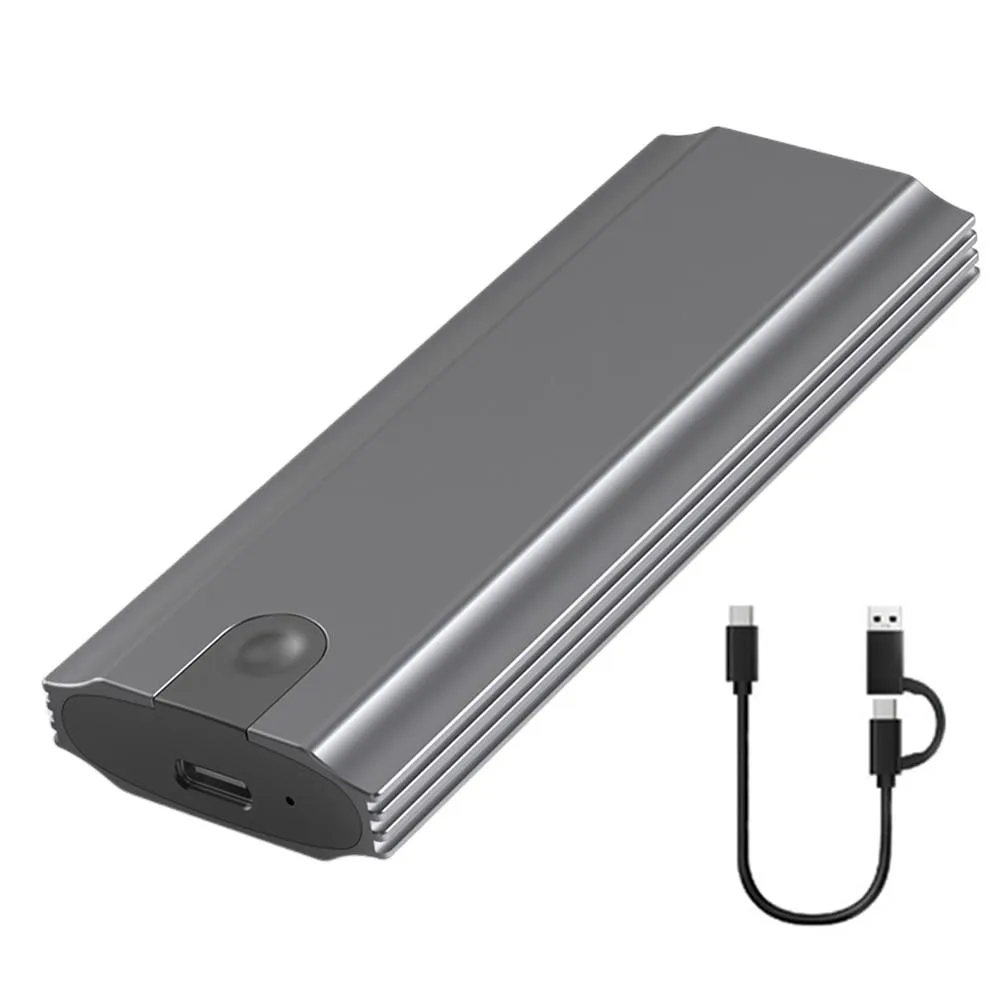 YINGHUA YINGHUA M.2 SSD Enclosure SATA 3.0 NVMe Grey 2230 2242 2260 2280 — product photo