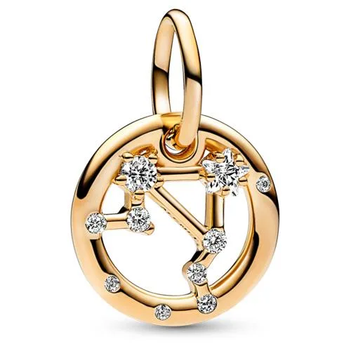 PANDORA PANDORA Libra Zodiac Dangle Charm 14k Gold-Plated Silver — product photo