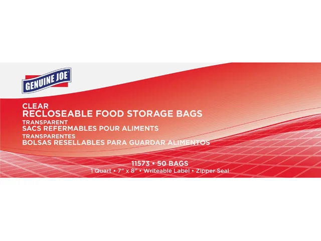 Genuine Joe Genuine Joe 11573CT 1 quart 1.75 mil 450 Carton cleaning — product photo