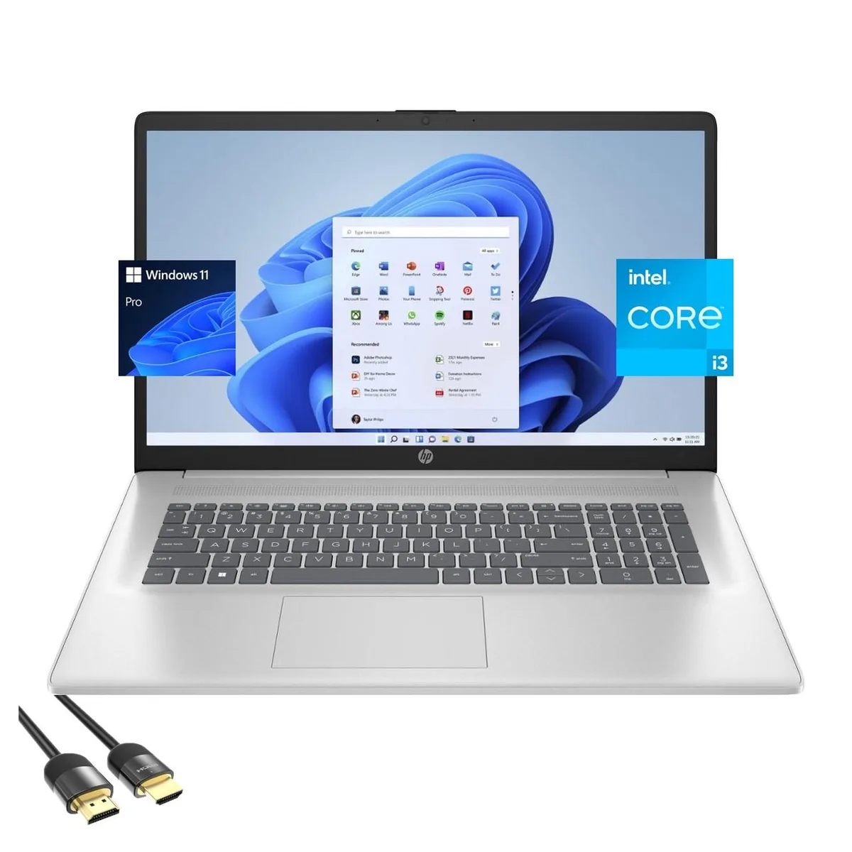 HP HP 17.3" laptop i3-1215U 16GB 1TB Windows 11 Pro — product photo