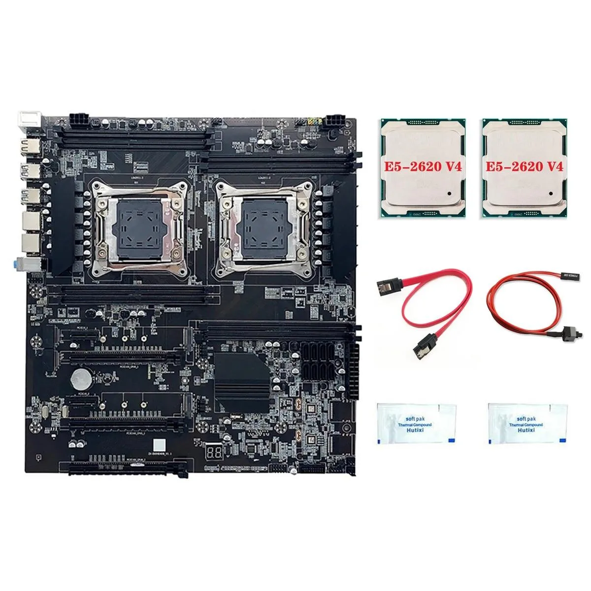 YINGHUA YINGHUA X99 Dual-Socket Server Motherboard E5-2620 V4 8 DDR4 ECC Slots — product photo