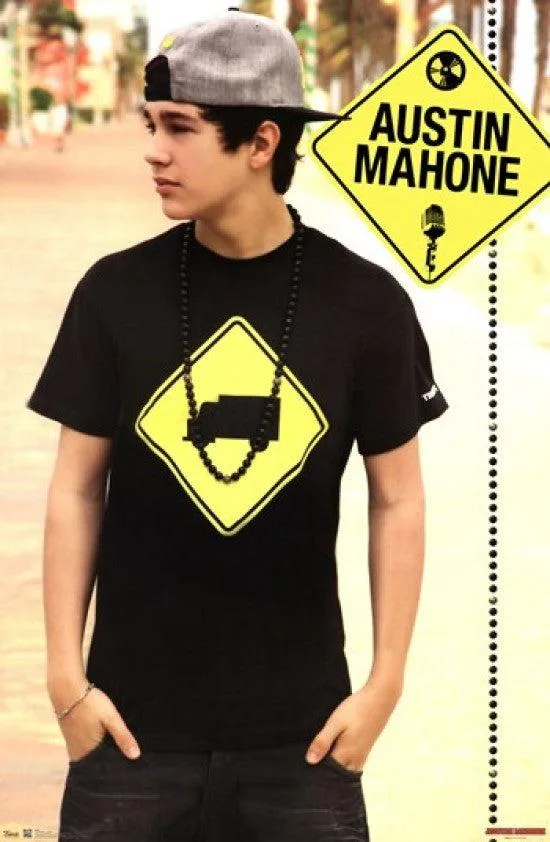 Poster print of Austin Mahone at the beach, 24 by 36 inches