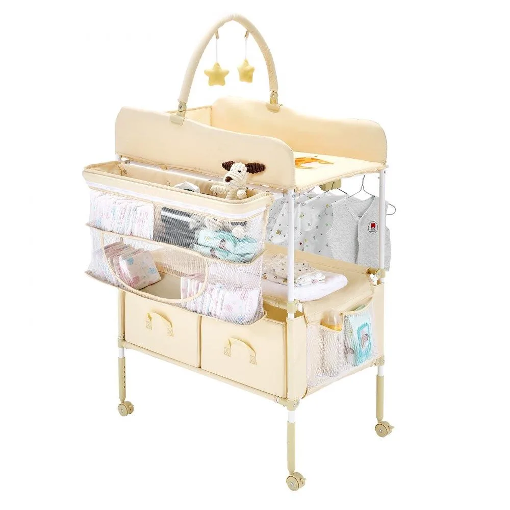 VEVOR VEVOR CT-07 Baby Changing Table Light Beige 2 Drawers 66 lbs — product photo