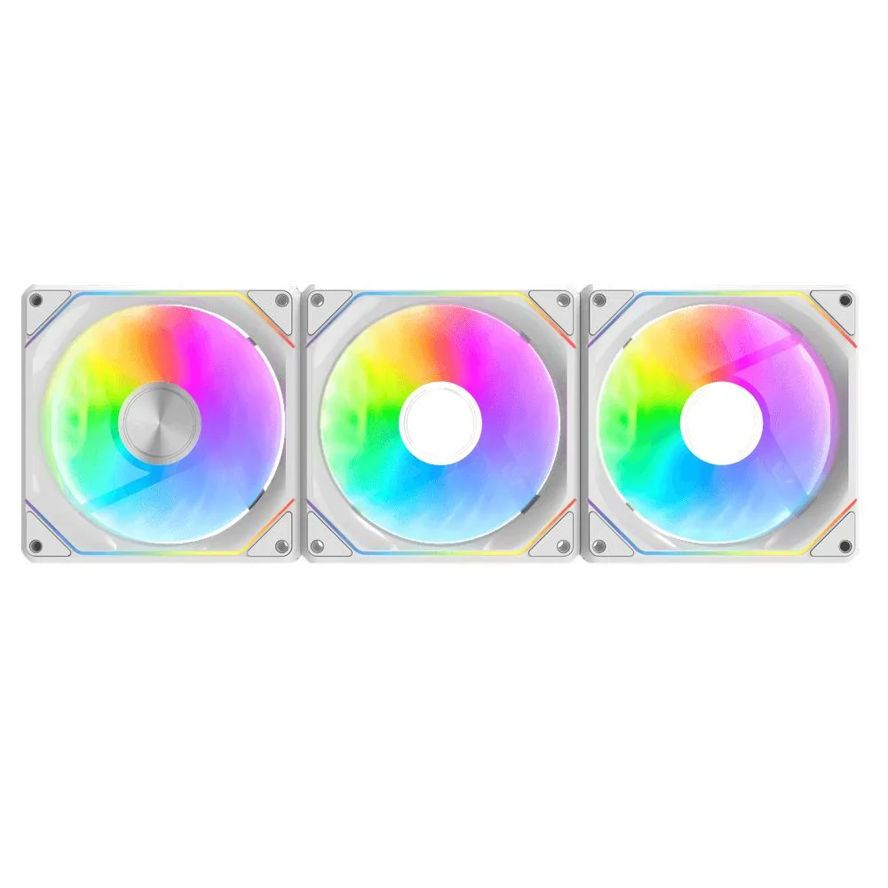 darkFlash darkFlash Gauss G24 120mm PWM ARGB Case Fans 3-Pack White — product photo