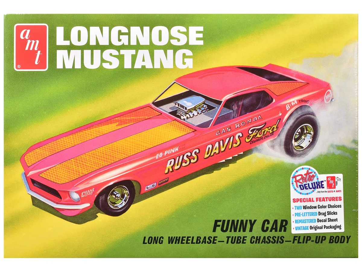 AMT AMT 1969 Ford Mustang Longnose Funny Car "Gas Ronda" 1/25 Scale Model Kit — product photo