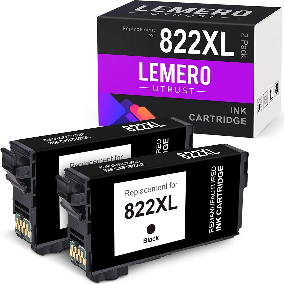 NShi NShi 822XL Ink Cartridge 2-Pack Black 1100 Pages 3D Printers Accessories — product photo