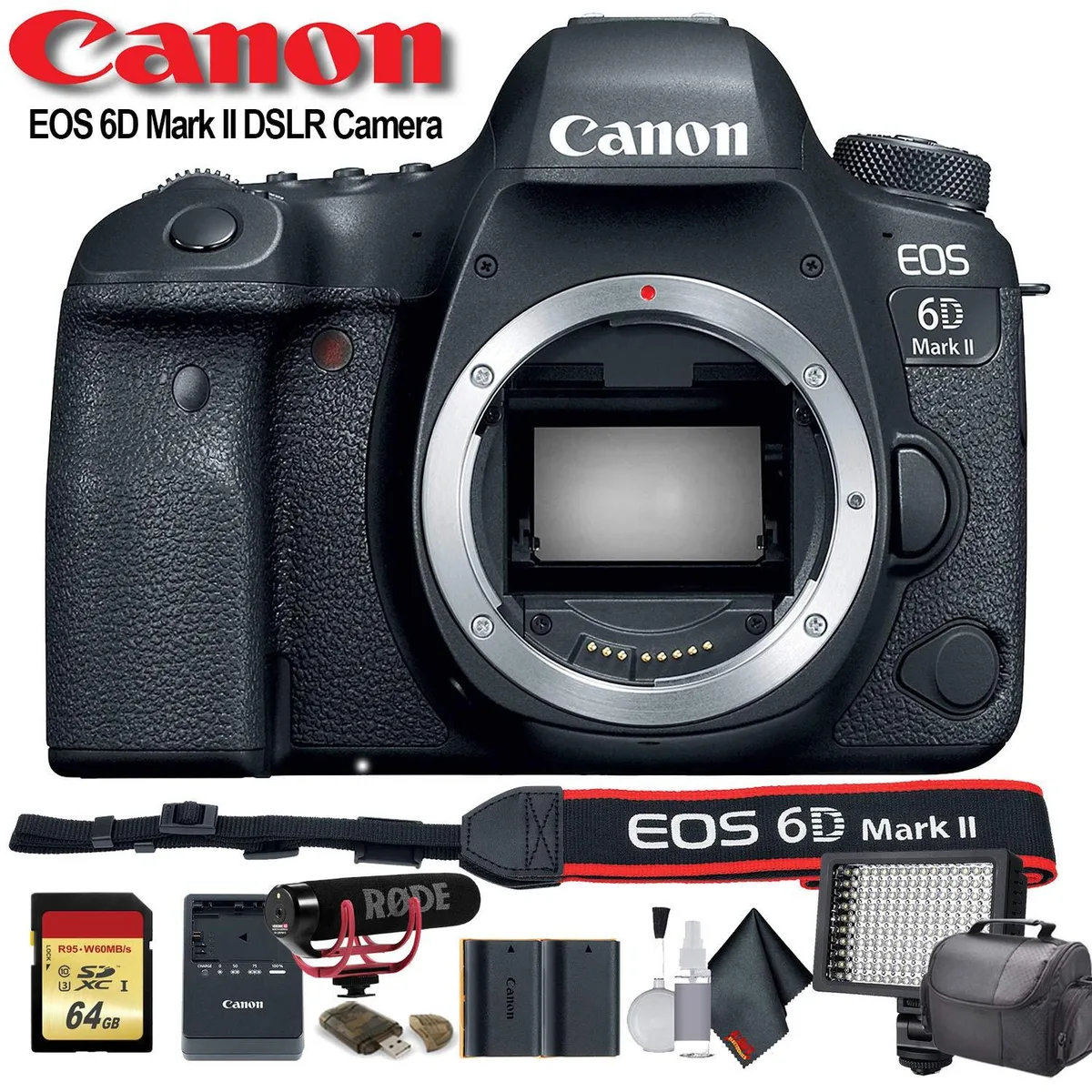 Canon International Canon International EOS 6D Mark II DSLR Camera Advanced Bundle 26.2MP 64GB — product photo