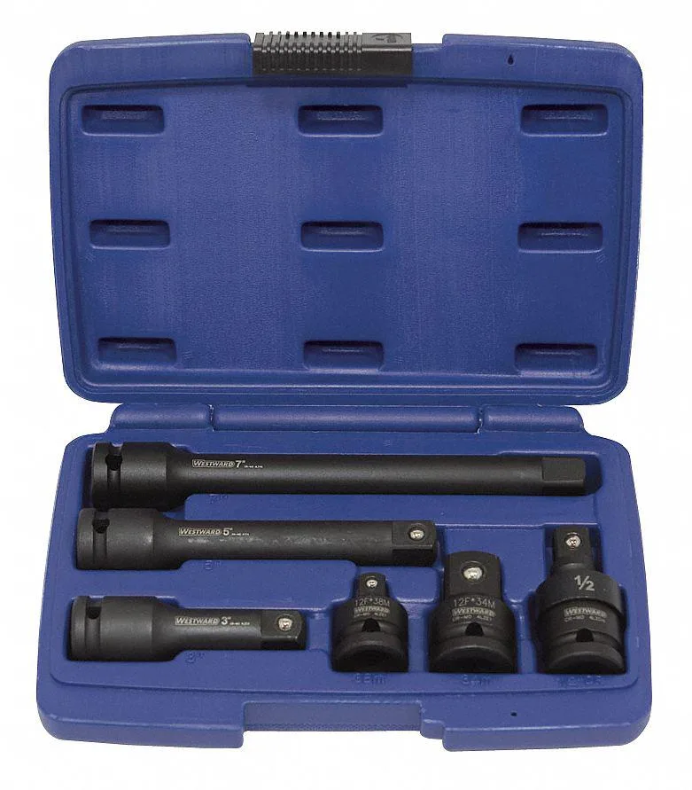 Westward Westward 4PRH6 1/2" Drive Impact Adapter Extension Set SAE 6 pcs Black — product photo