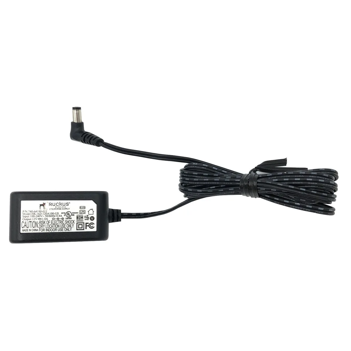 RUCKUS WIRELESS RUCKUS WIRELESS HK-AD-120A100-US 12W power adapter — product photo