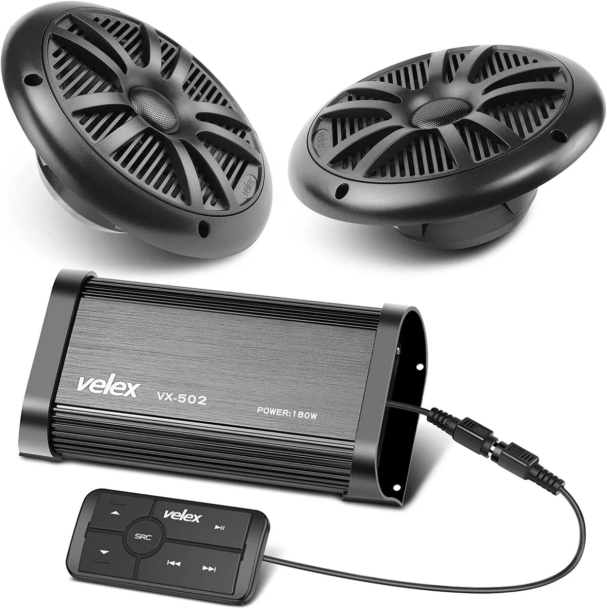 ENVEL ENVEL VX502 Marine Bluetooth Amplifier Speaker Package with 6.5 Inch Speakers — product photo