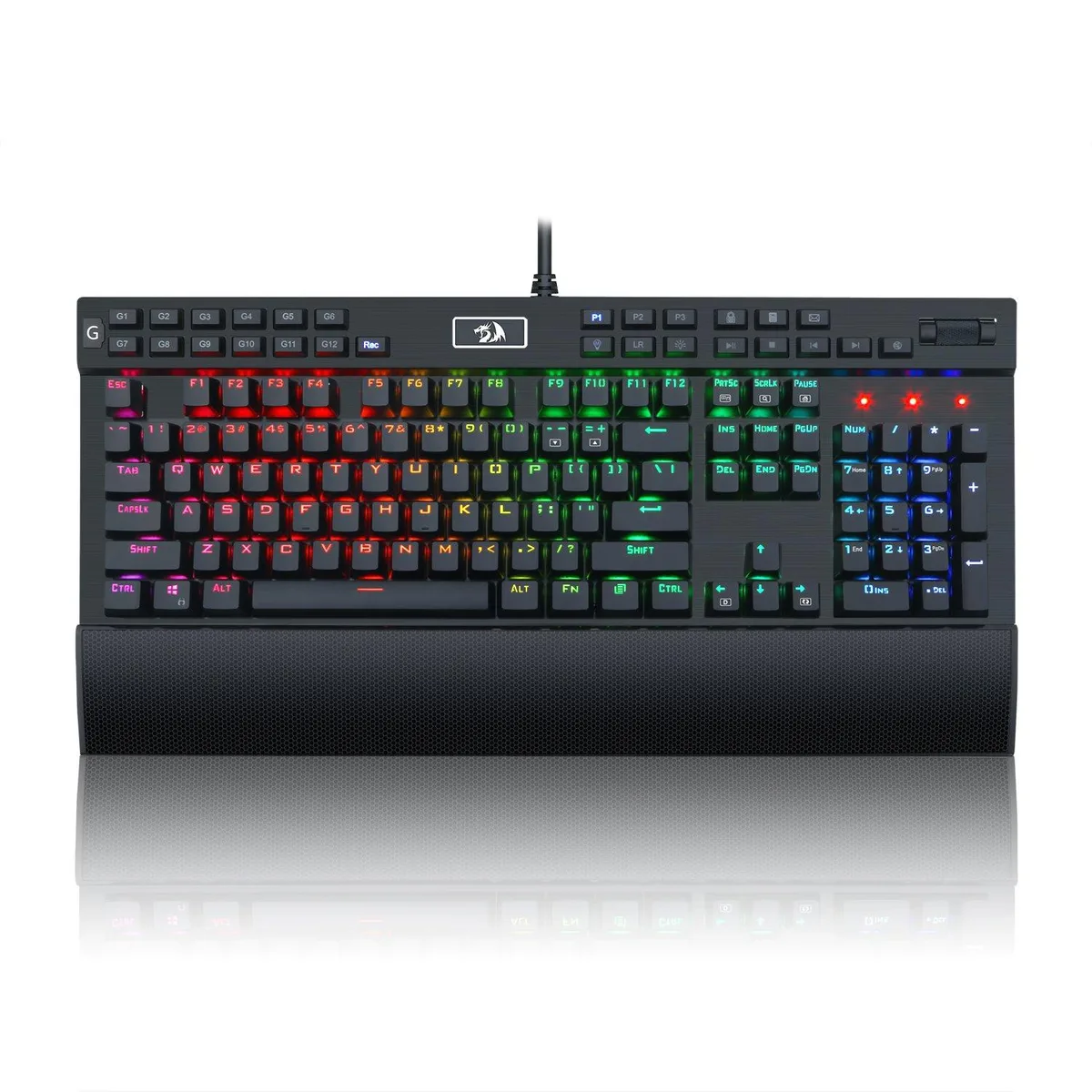  Redragon K550RGB-1 Gaming Keyboard 104 Keys 12 Macro Keys Purple Switch Aluminum Plate — product photo