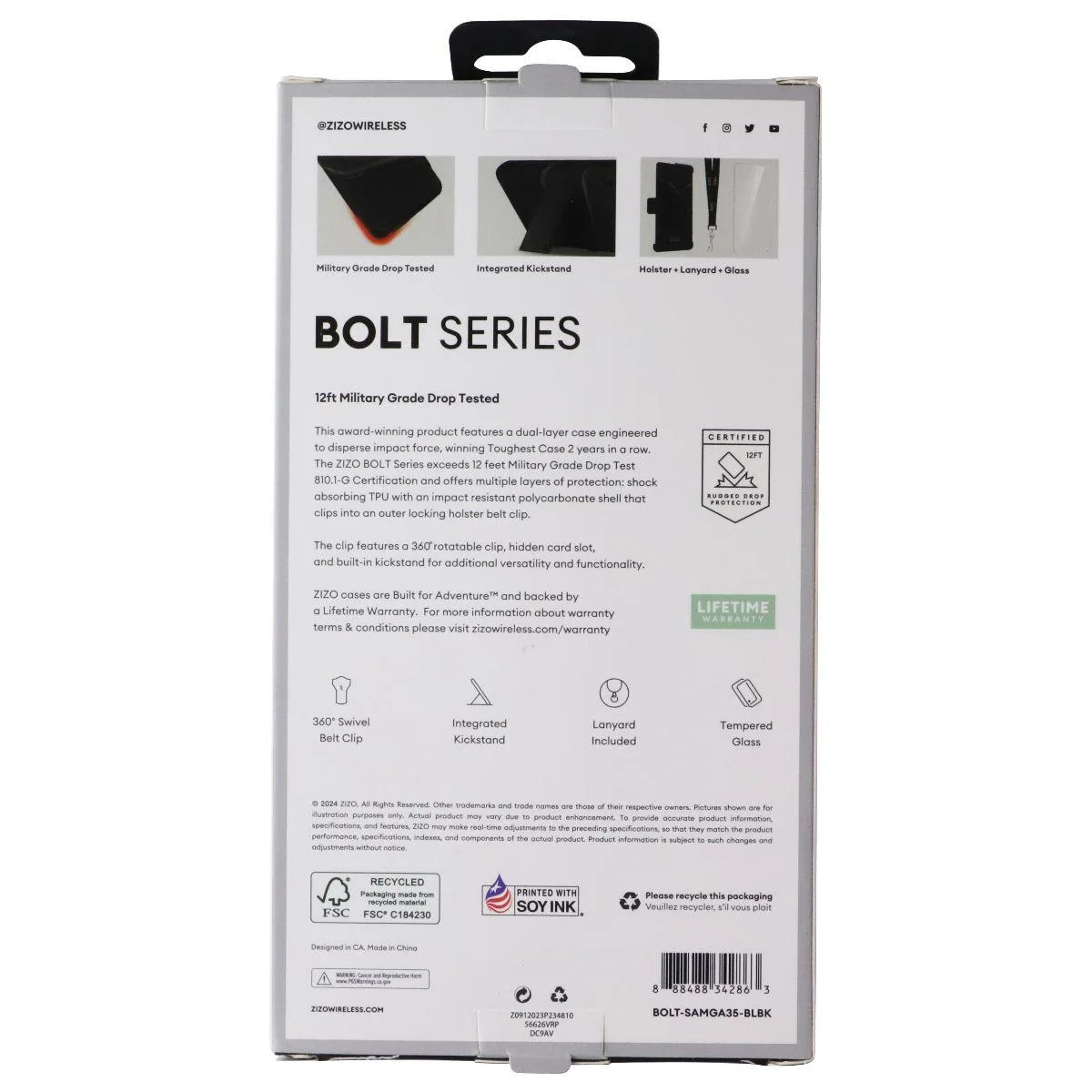 Zizo Zizo Bolt Series Case for Samsung Galaxy A35 Blue — product photo