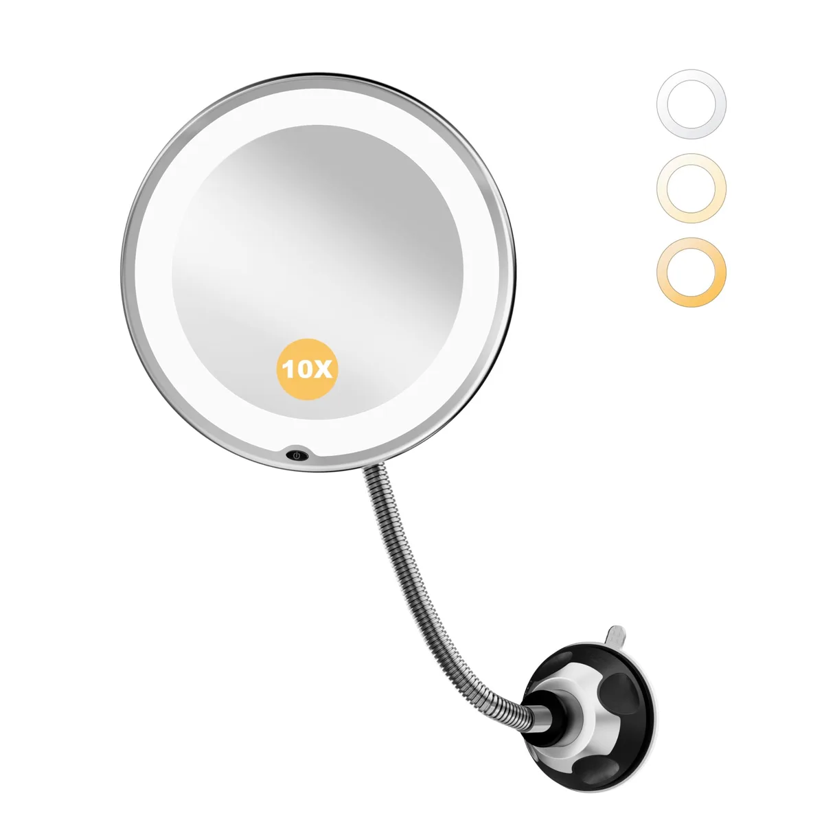  Brightown BM-1520 10x Magnifying Mirror 7.5"L x 7.4"W Black — product photo