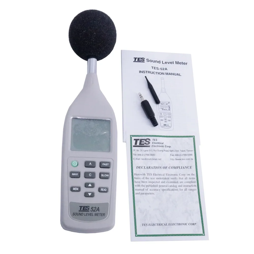 TES Electrical Electronic Corp. TES Electrical Electronic Corp. 52A Digital Sound Level Meter 26-130dB 31.5Hz-8KHz .1dB — product photo