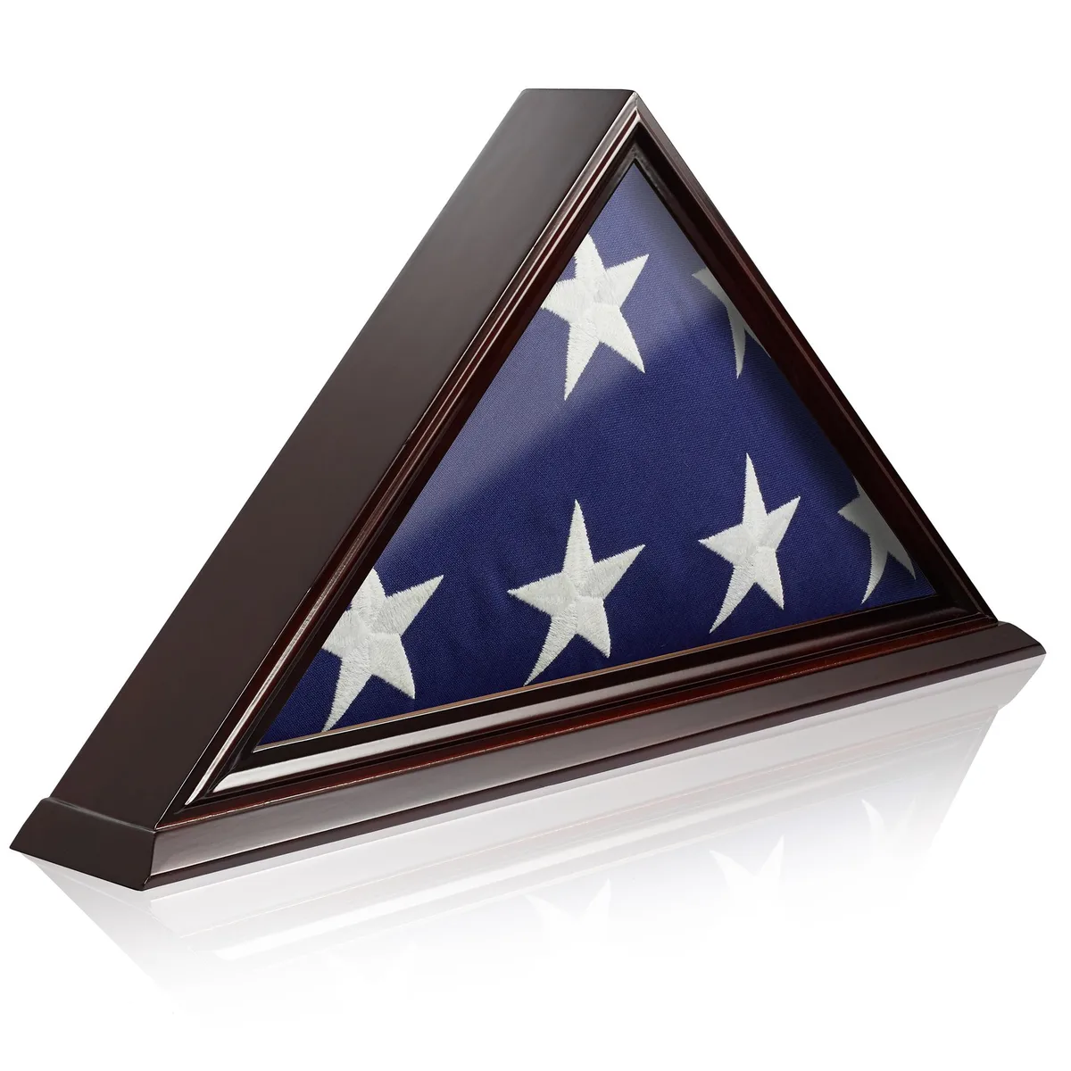 Reminded Reminded Flag Display Case Mahogany 26 W 13 H — product photo
