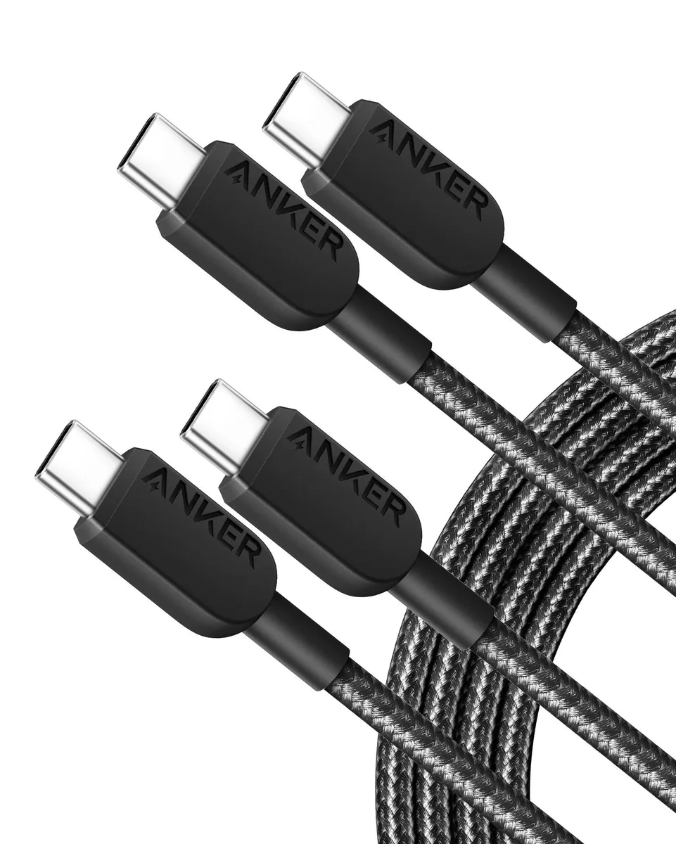  Anker 310 USB-C to USB-C Cable 2-Pack 6ft Black — product photo