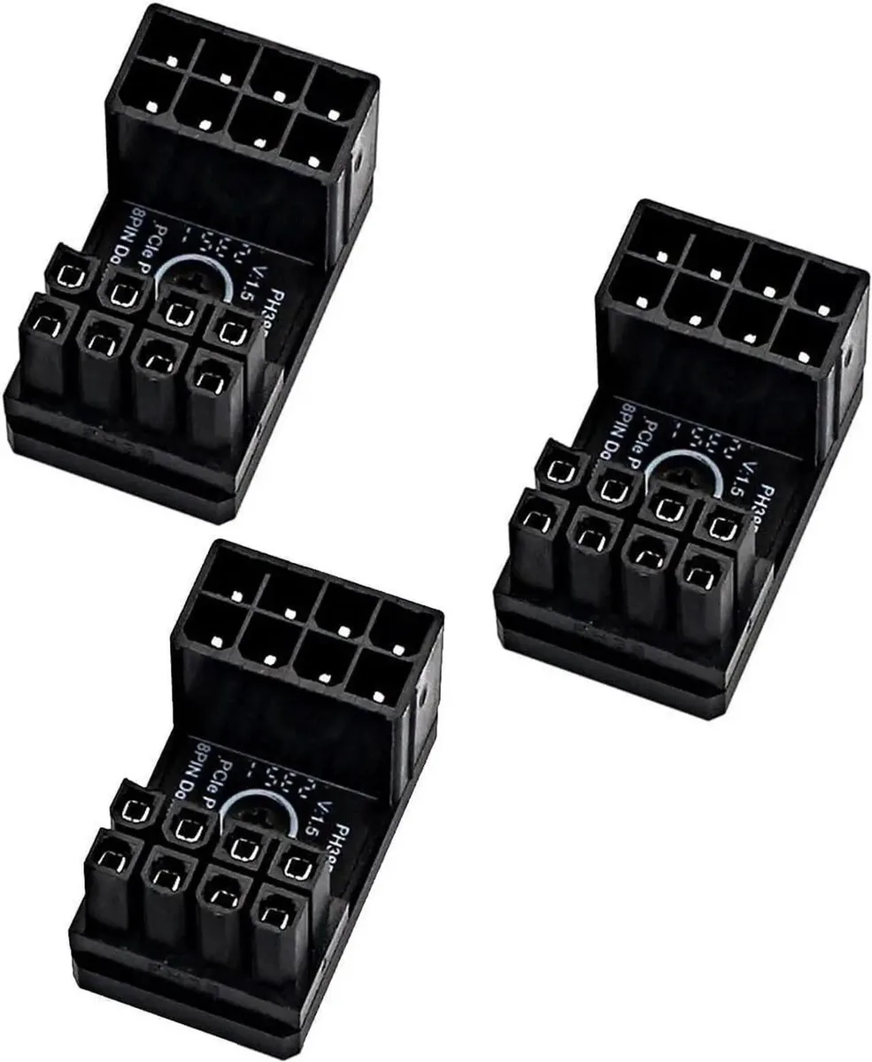SMUGDESK SMUGDESK PH38B-C2 8Pin CPU 180° Power Adapter with Heatsink 3PCS — product photo