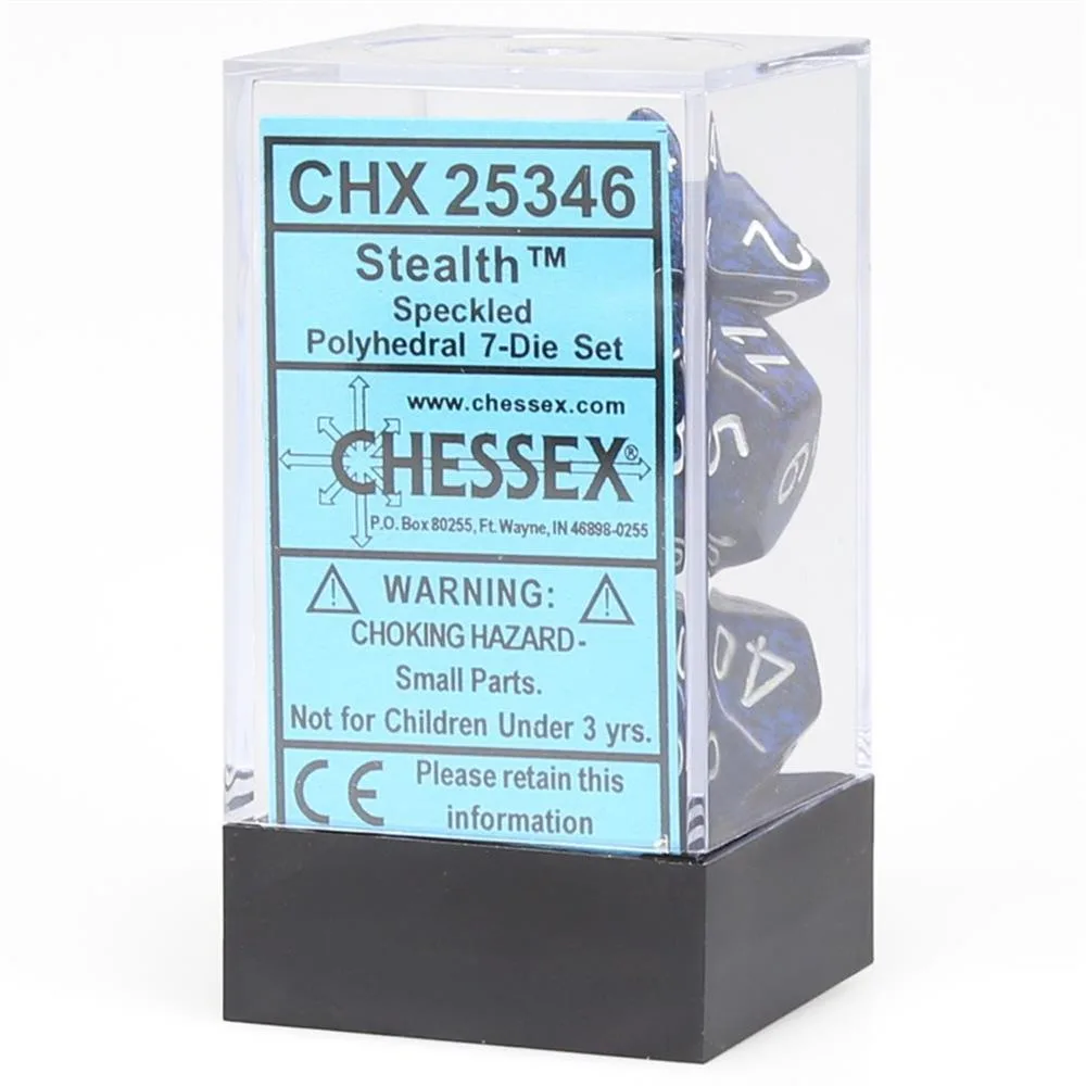 Chessex Chessex Polyhedral Dice Speckled Stealth 7ct CHX25346 — product photo