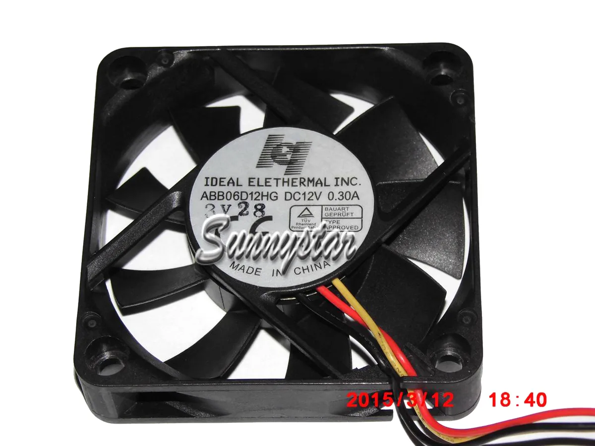 Zyvpee Zyvpee ABB06D12HG 60×13 mm 12 V 0.3 A 3-pin case fan — product photo
