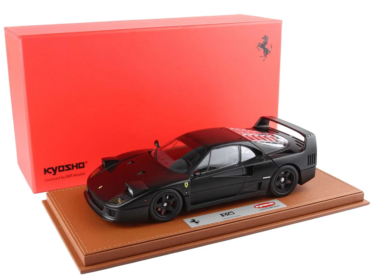 BBR BBR Ferrari F40 Matt Black 1/18 Limited Edition 102 Pieces with Display Case — product photo