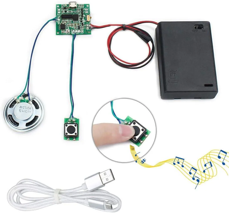 PISKEKAT PISKEKAT Sound Module Button Control 8MB USB AA Battery Box Cable — product photo
