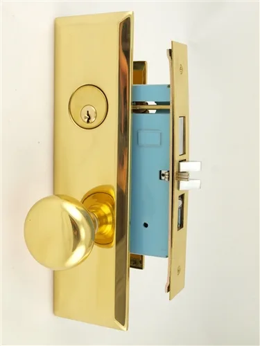 MAXTECH MAXTECH 1033BFL Polished Brass Left Hand Mortise Entry Door Lock — product photo