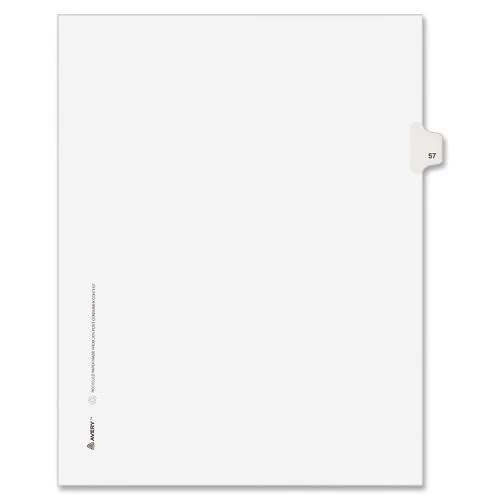 Avery Avery 1057 Tab Dividers White 25/Pack 57 Letter — product photo