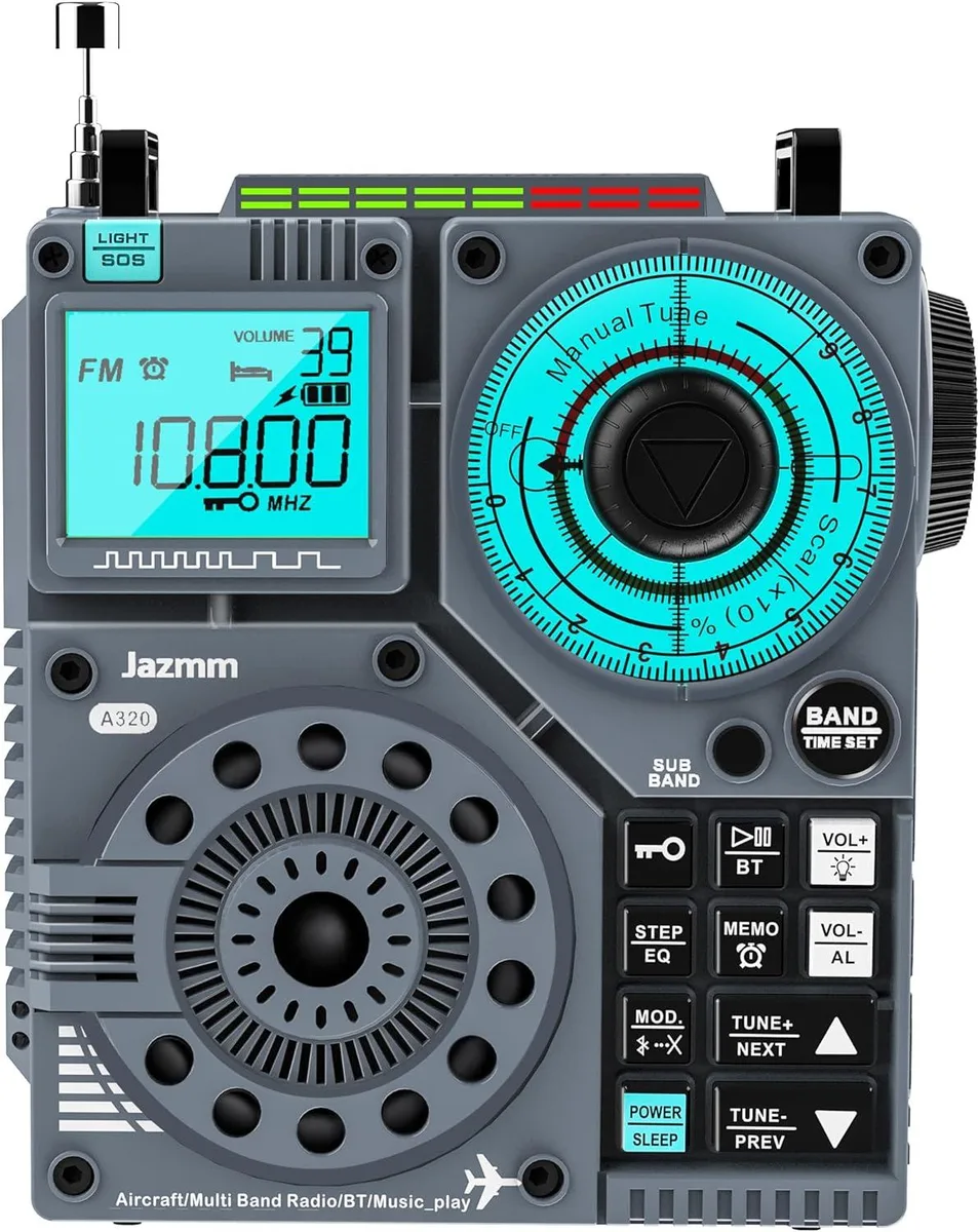 BFKK BFKK Portable Shortwave Radio 5W Bass Bluetooth 5.0 2000mAh 995 Memory 9.85 Ft Antenna — product photo