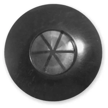Two black rubber gladhand seals with flaps side by side