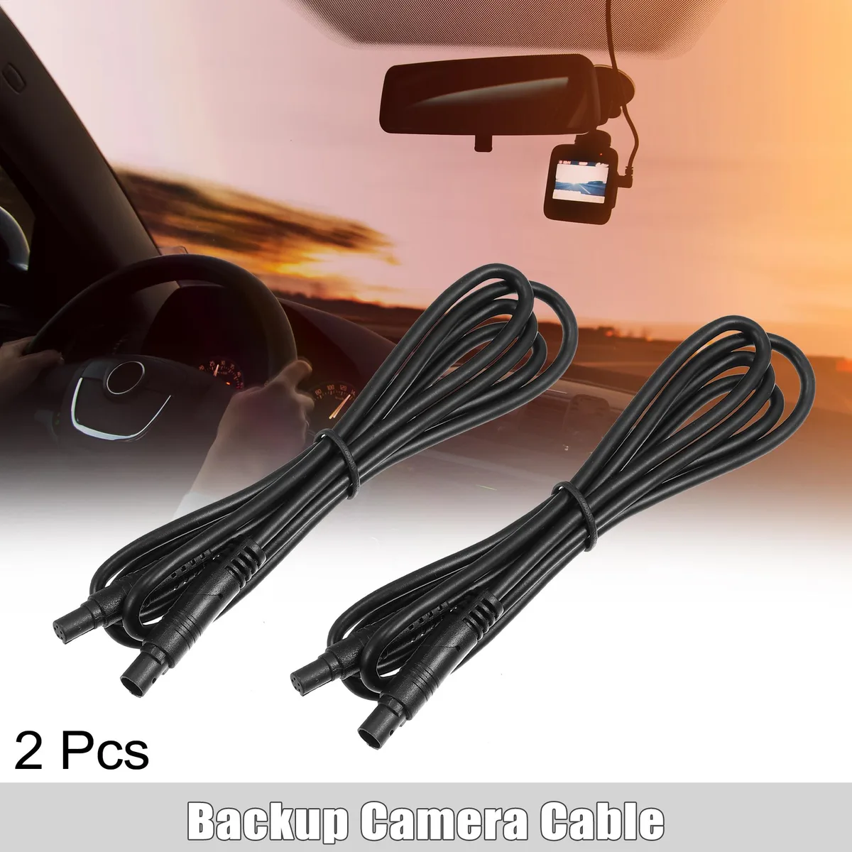 Unique-Bargains Unique-Bargains 2 Pcs 5 Pin 100cm Backup Camera Extension Cable — product photo