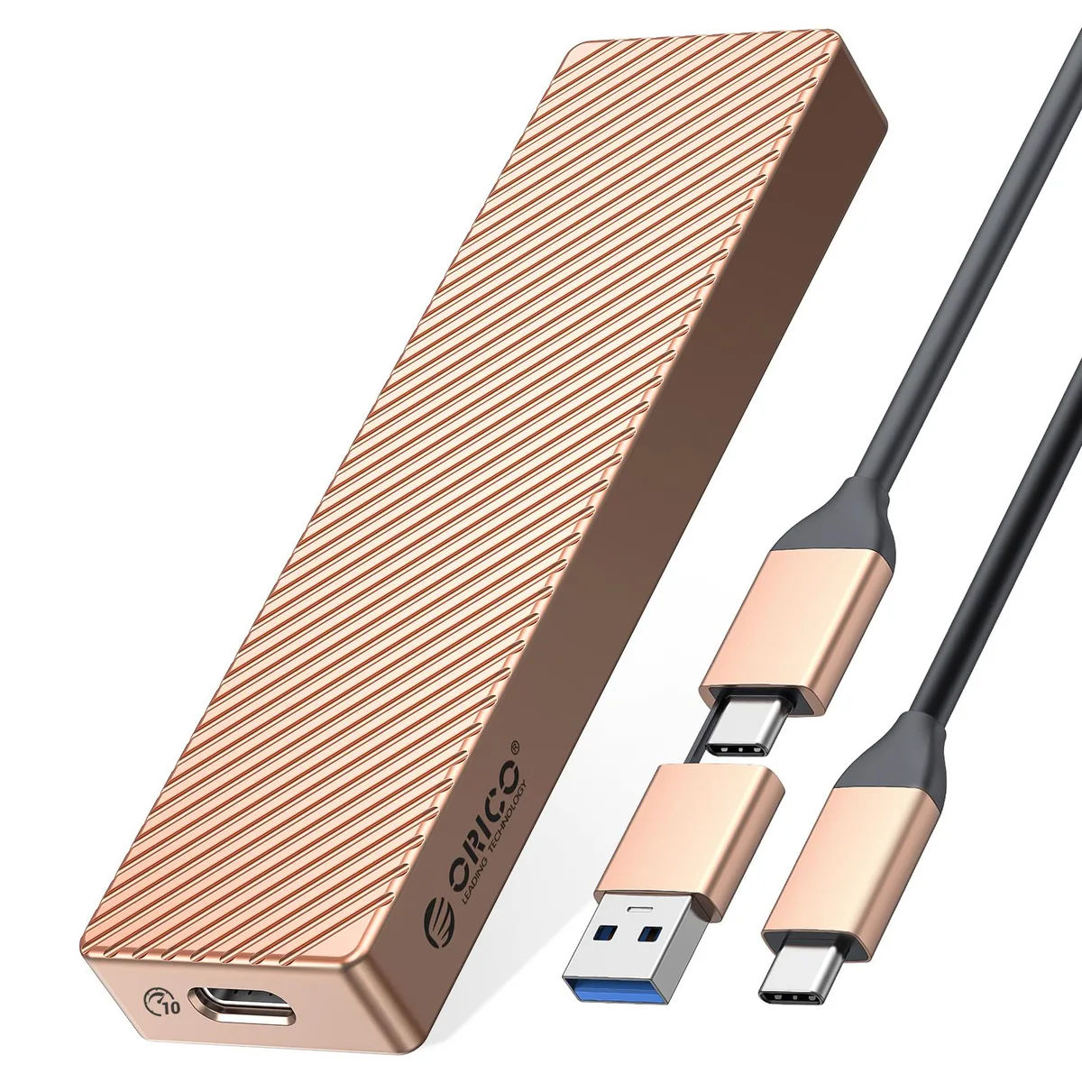 Orico Orico M.2 NVMe SSD Enclosure 10Gbps USB 3.2 Gen2 Rose Gold — product photo