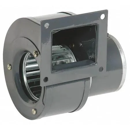 Dayton direct-drive blower, forward-curved wheel, 3 7/8 in diameter, assembled metal housing