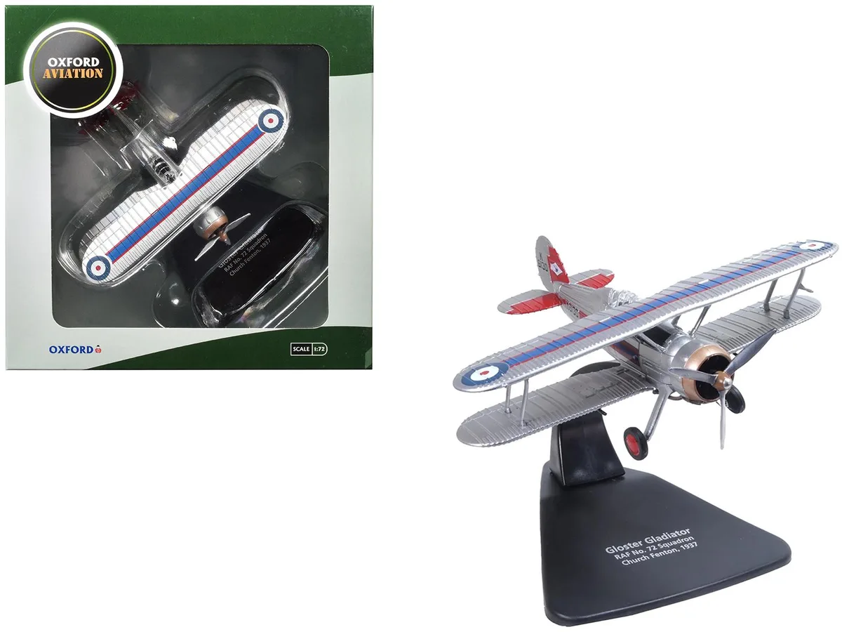 Oxford Diecast Oxford Diecast Gloster Gladiator "Church Fenton" 1937 1/72 Diecast Model — product photo