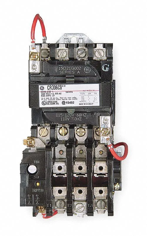 GE GE CR306C002 Non-Reversing Magnetic Motor Starter 3-Pole 600V 120V Coil — product photo