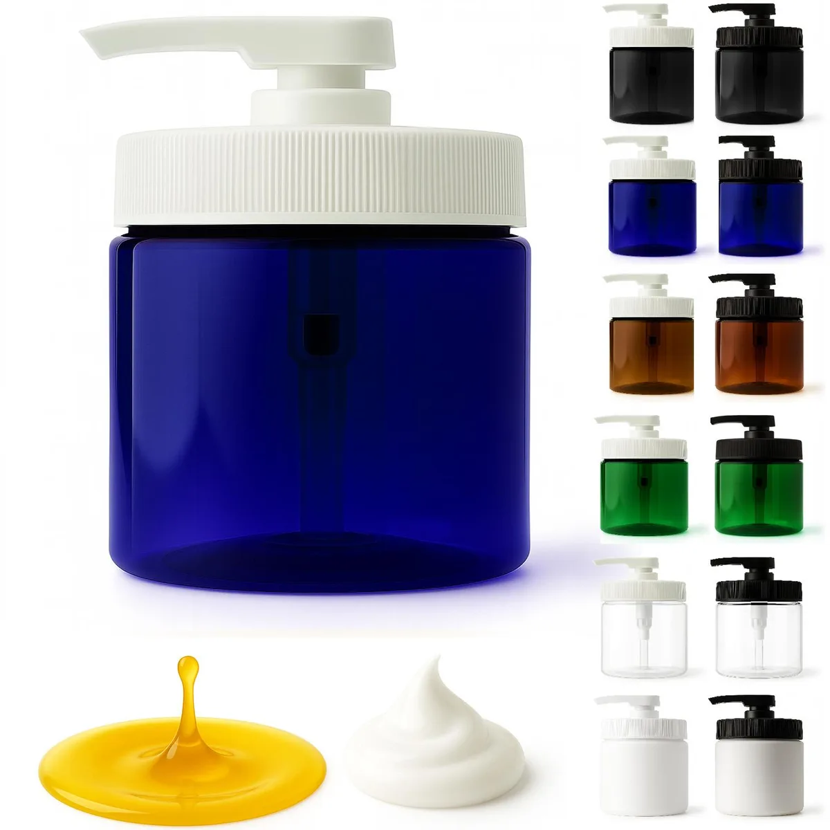 Vandue Corporation Vandue Corporation Royal Massage 16oz Pump Jar Blue/White — product photo