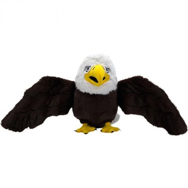 Eagly bald eagle plush with 30 inch wingspan and multicolor feathers