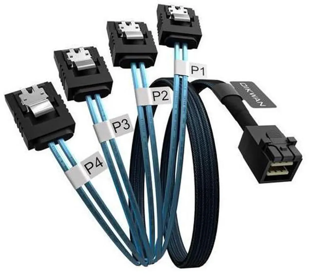 SMUGDESK SMUGDESK 1.6ft SFF-8643 Mini SAS to 4 SATA Cable — product photo
